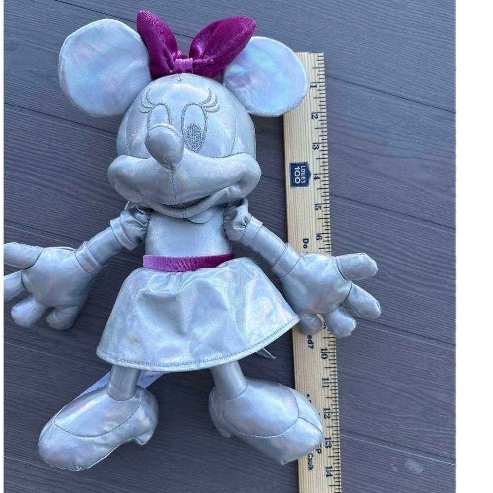 Disney Minnie 100 Adventure Series‎ Silver Minnie Doll  Plush Doll Toys 13 Inch